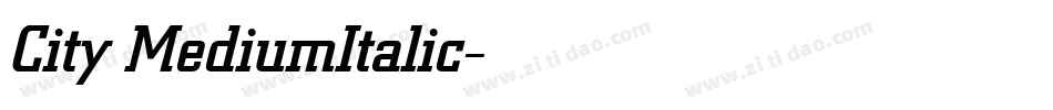 City MediumItalic字体转换